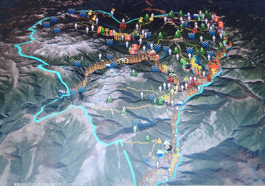 雅江縣《森林草原防滅火作戰圖》。雅江縣融媒體中心供圖