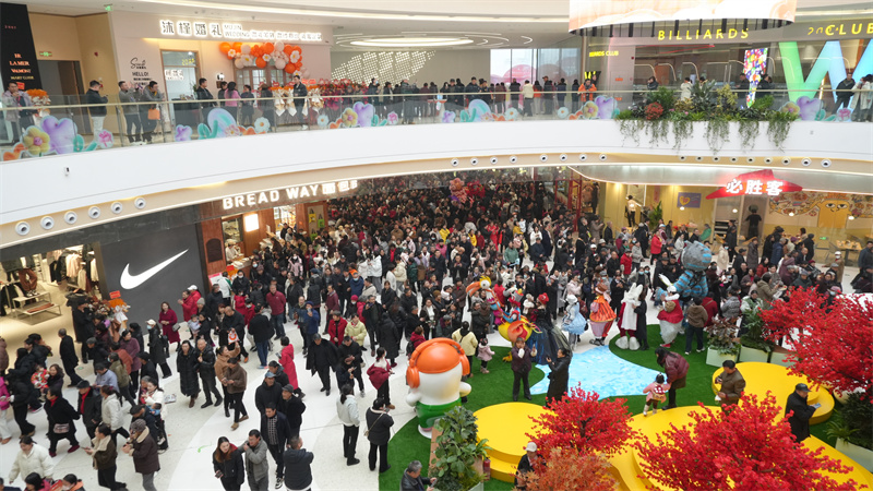 市民进入商业综合体进行消费。江安县融媒体中心供图