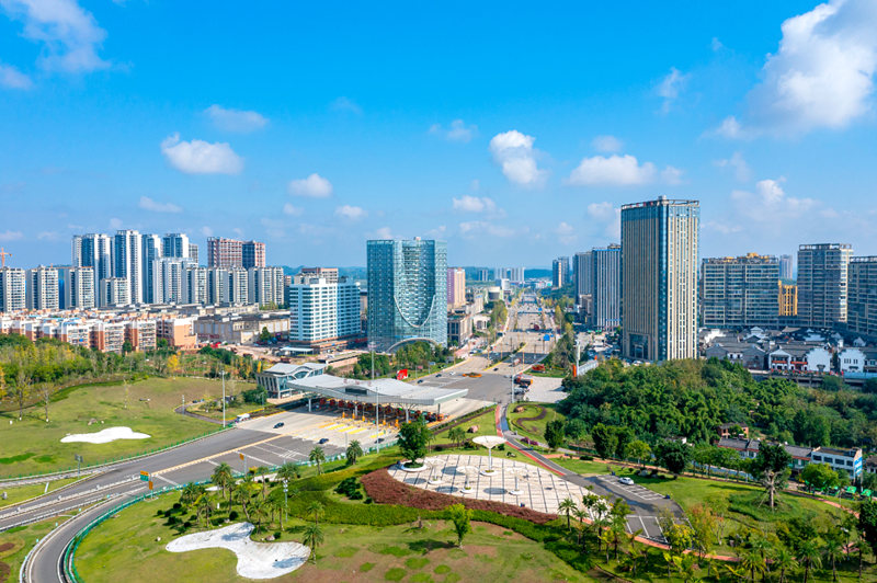 成渝高速简阳北收费站。简阳市融媒体中心供图