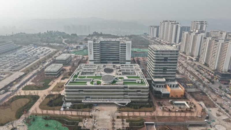 重庆医科大学附属儿童医院宜宾医院航拍。叙州区融媒体中心供图