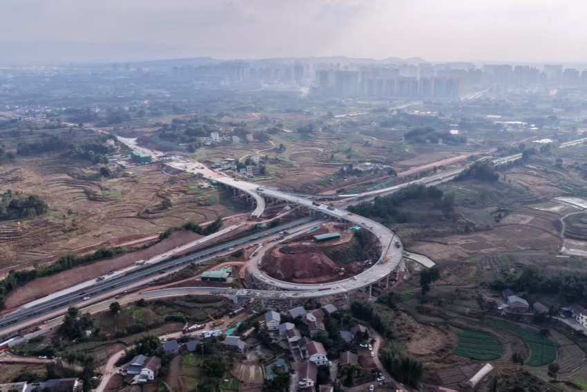 G65包茂高速公路大竹双马互通迁建工程。大竹县住建局供图