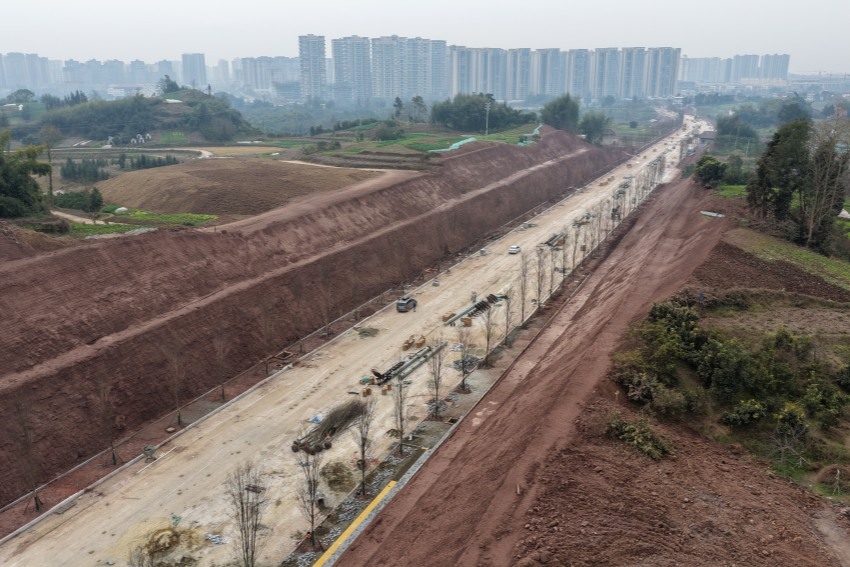苎麻大道。大竹县住建局供图