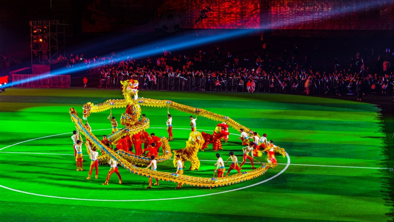 “龙耀宣汉·千亿争先”龙舞嘉年华专场活动现场。宣汉县委宣传部供图