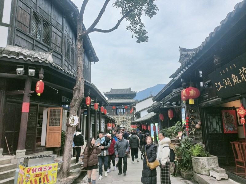 昭化古城里的游客。昭化区融媒体中心供图