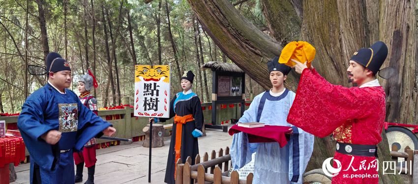 情景剧《点树交印》场景。人民网记者 刘海天摄