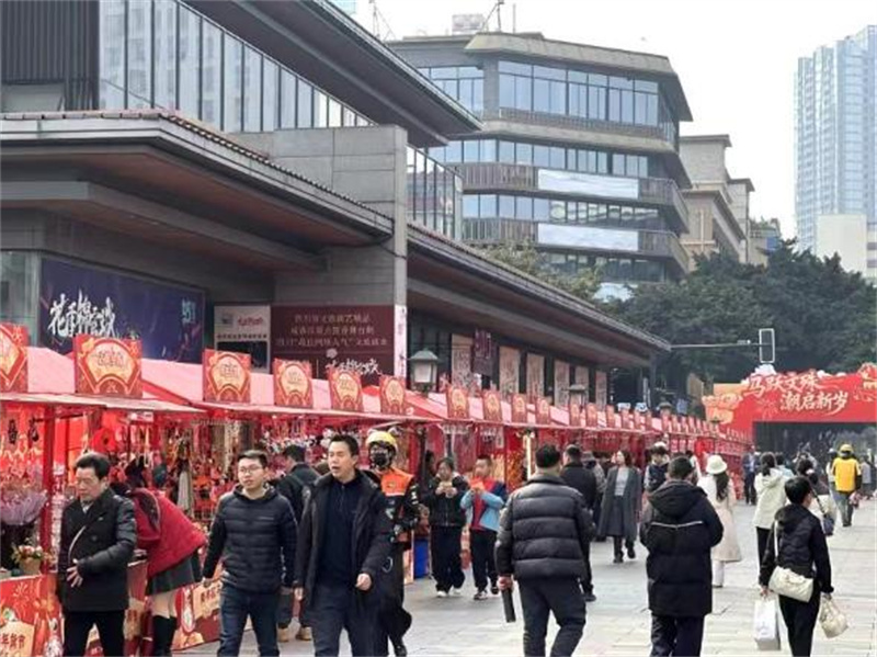 市民游客逛新春年货节。郑栋梁供图