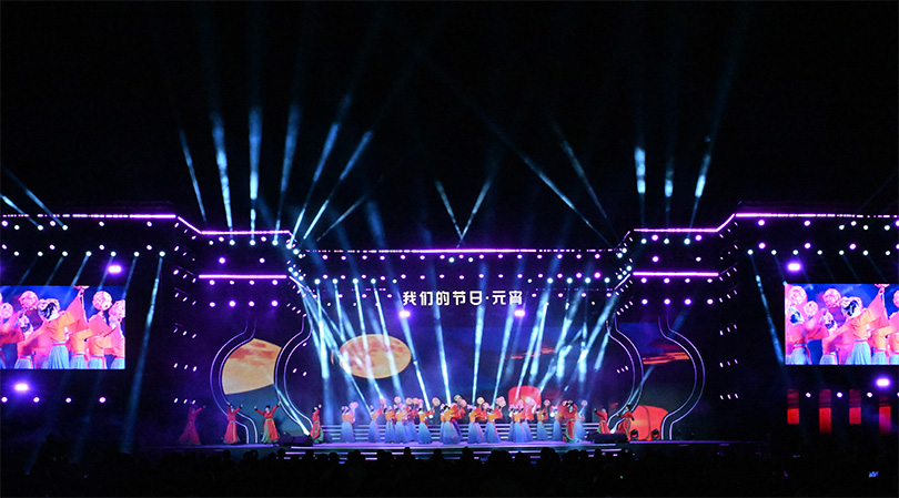 元宵汇演现场。中江县委宣传部供图