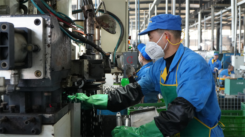 生產作業現場。李夢涵攝