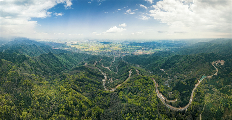 什邡市鄉村公路航拍圖。付裕供圖