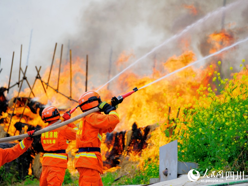 新消防員在進行滅火行動訓練。程雪力攝