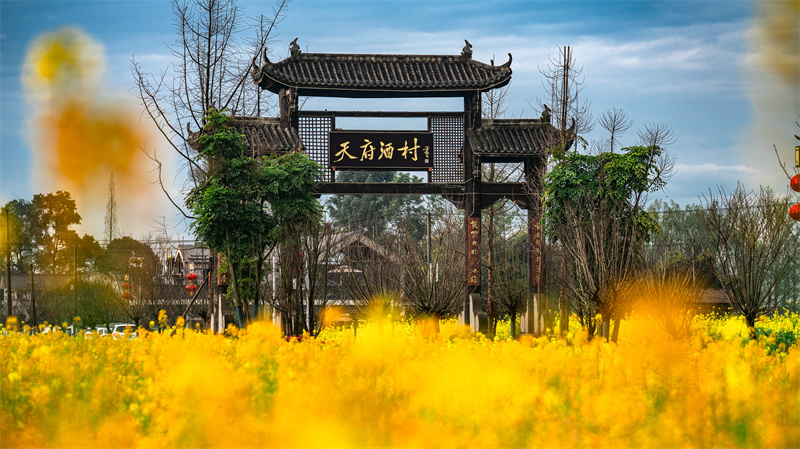 天府酒村的入口。崇州市融媒体中心供图