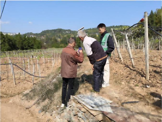 氣象部門技術人員在廣元市蒼溪縣亭子基地開展直通式宣傳服務。四川省氣象部門 項朝軍攝