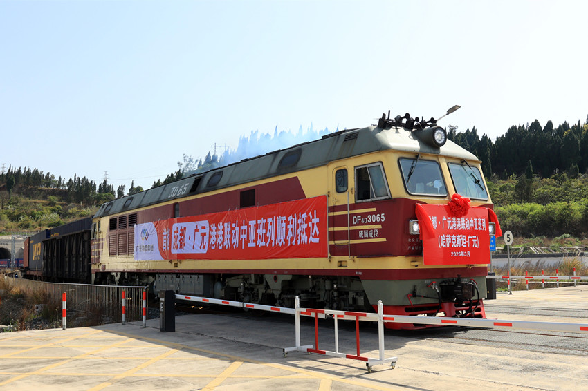 成都广元“去回循环”专列。青白江区委宣传部供图