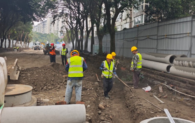 施工现场。眉山市东坡区委宣传部供图