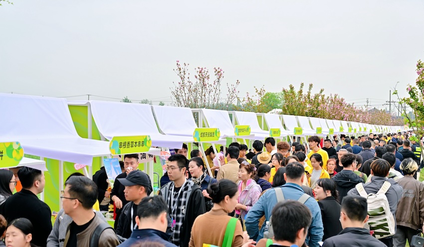 活动首日，游客接踵摩肩。主办方共图