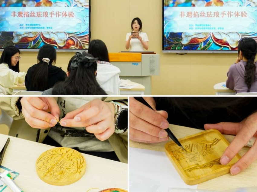 非遗掐丝珐琅。胡鑫羽摄