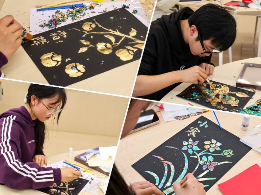 非遗金箔画。陈馨怡摄