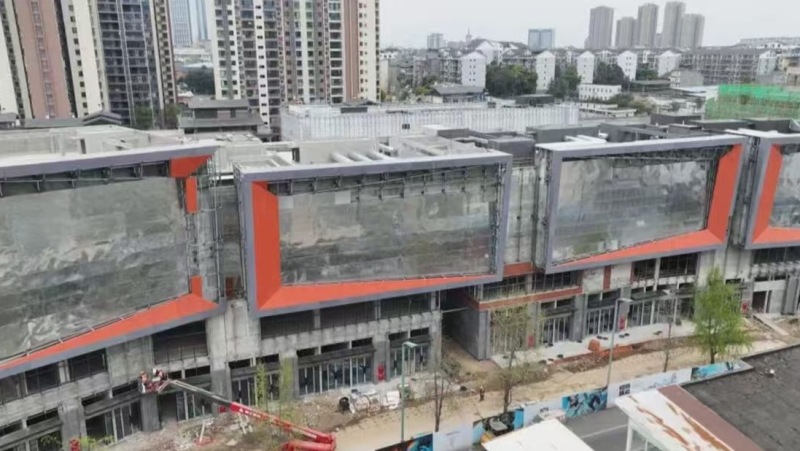 武阳里文化街区建设现场。黄熠摄