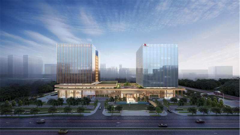 成都高新西区万豪酒店。中建深装西南分公司供图