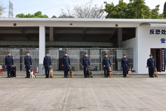 资阳市公安局警犬基地。资阳市公安局供图