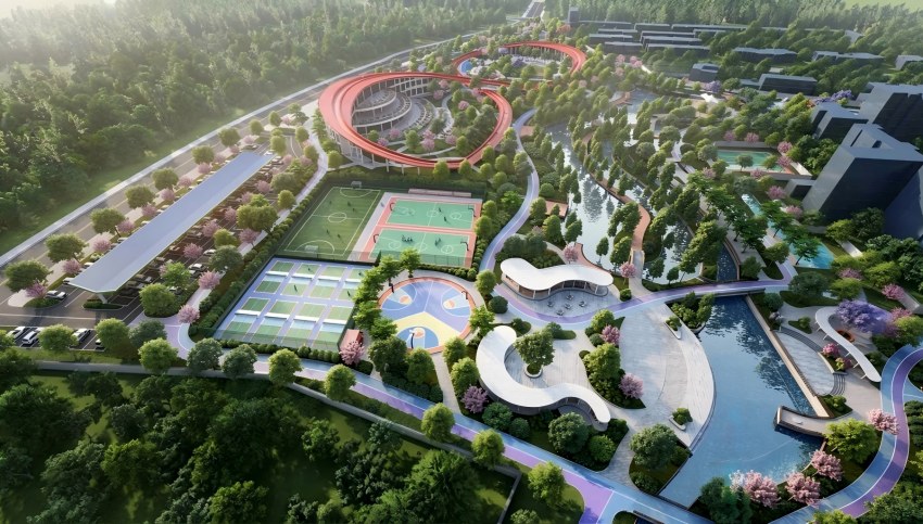 河西片区城市有机更新项目效果图。米易县委宣传部供图