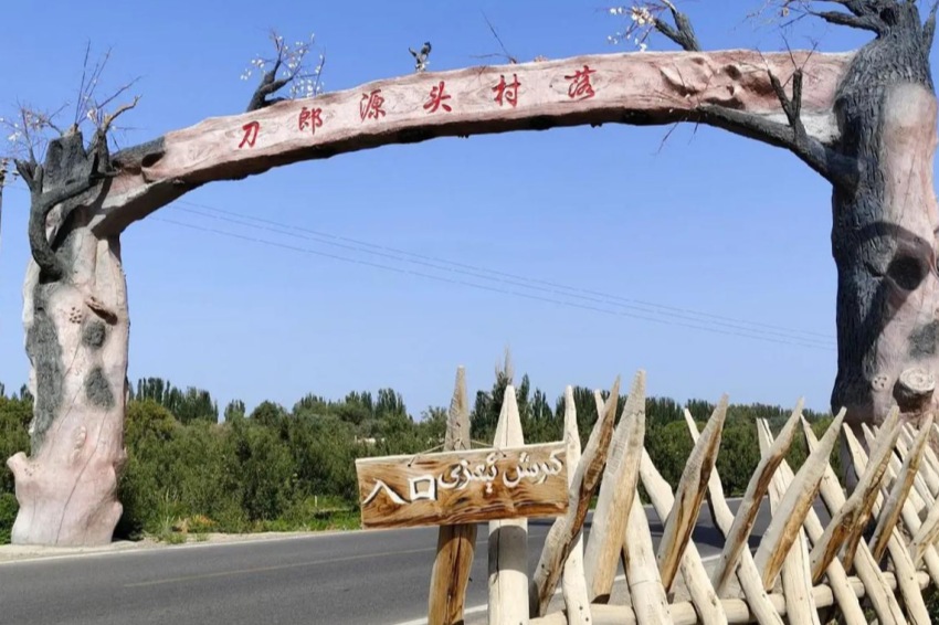 新疆阿克苏刀郎村落。内江市委宣传部供图