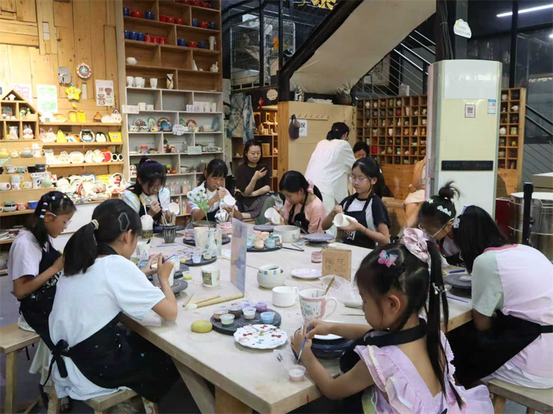 西村大院里面的亲子活动。西村大院供图