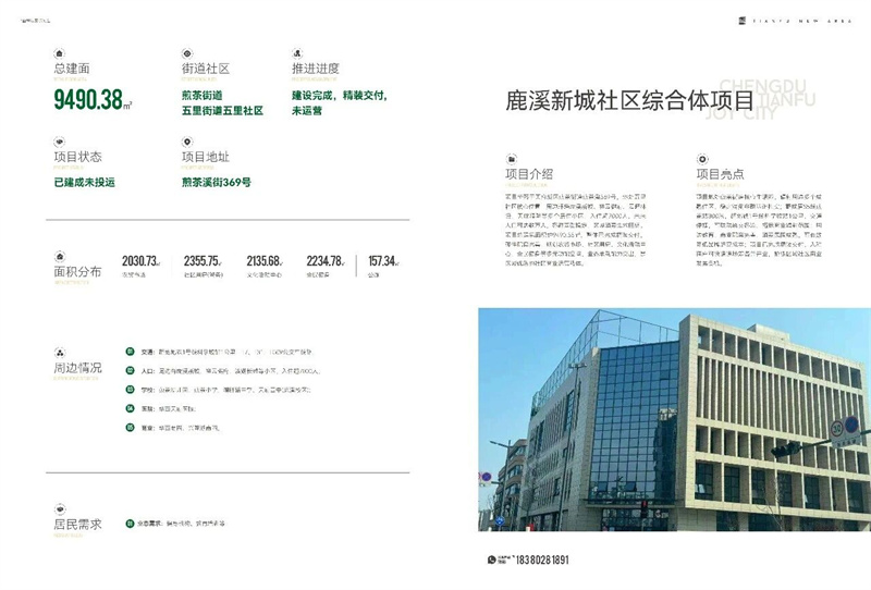 鹿溪新城社区综合体项目。四川天府新区融媒体中心供图