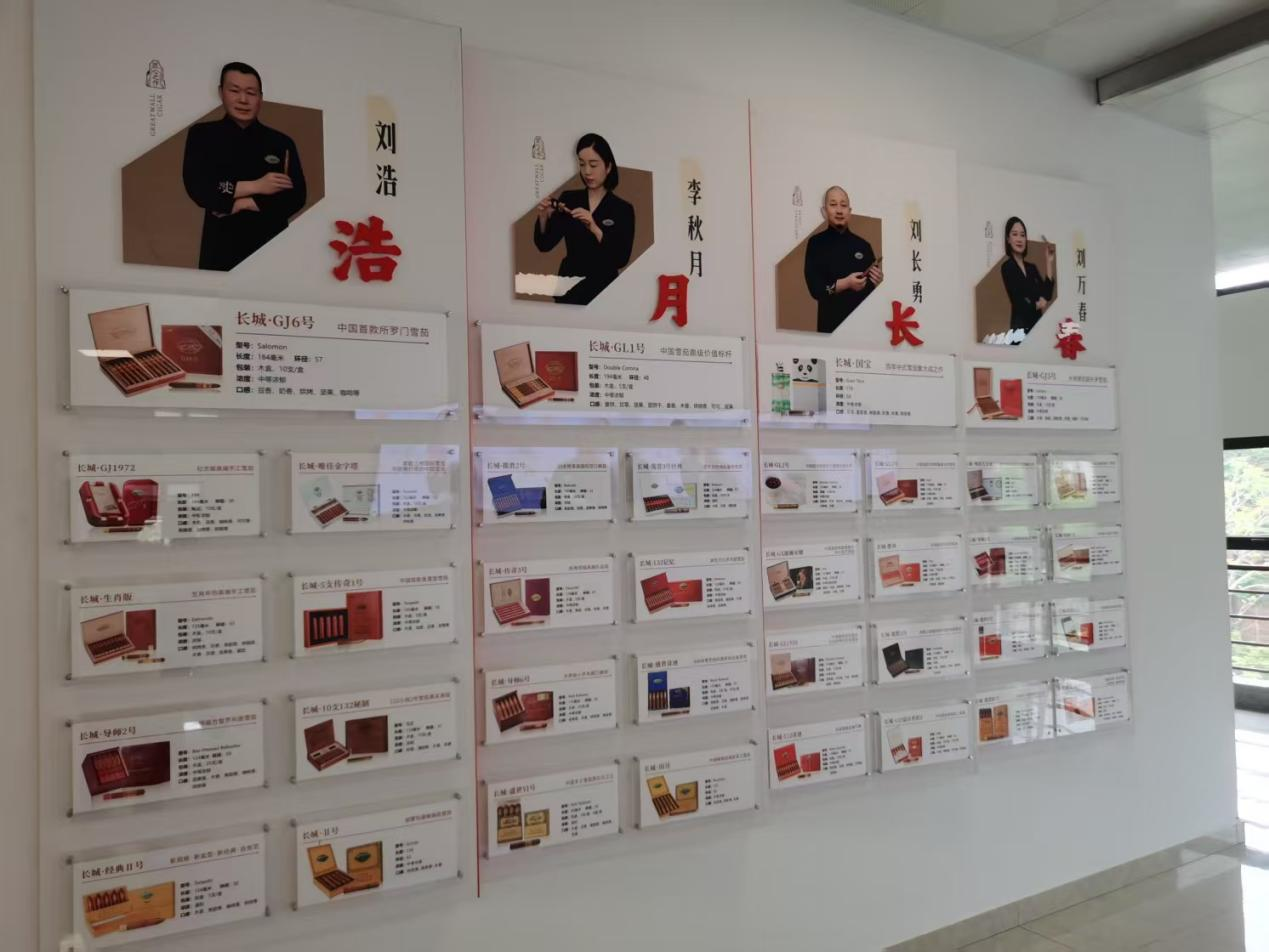 中国雪茄博物馆的“大师墙”。罗昱摄