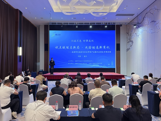 “试点赋能启新局·成渝链通新商机”汽车后市场产业推介会重庆专场活动。双流区委宣传部供图