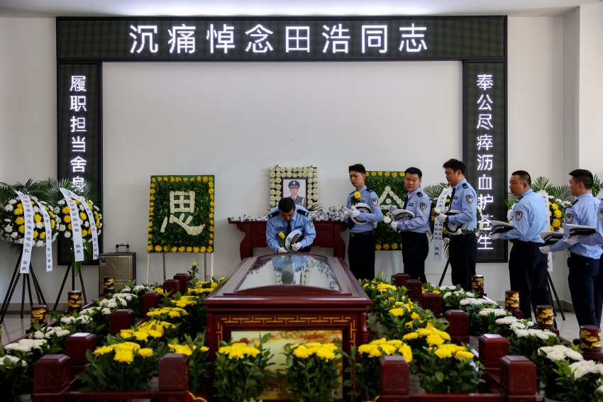 遺體告別儀式現場。宜賓公安供圖