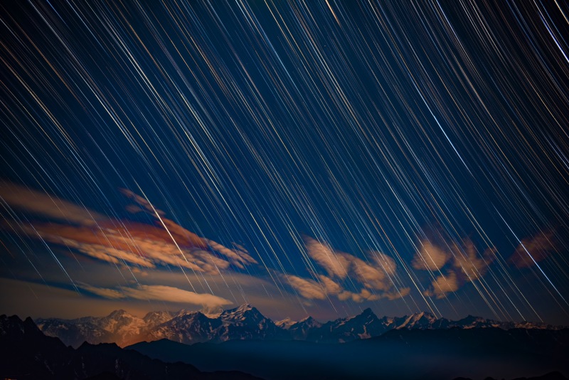 星空夜景。牛背山景区供图