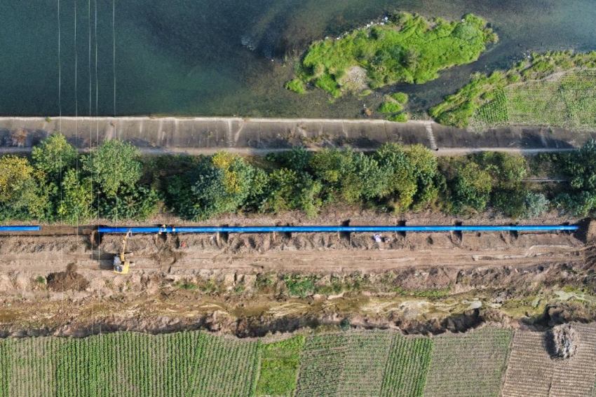 天府新区眉山片区西部片区供水管网建设项目。曾晓雯供图