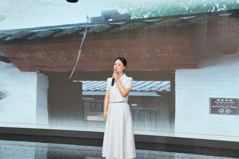 選手正在演講。翠屏區融媒體中心供圖