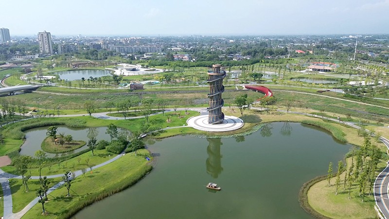 马尾河生态公园。绵竹市融媒体中心供图