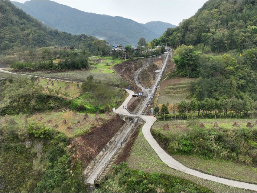 北川泥石流試驗基地全景圖。四川省自然資源廳供圖